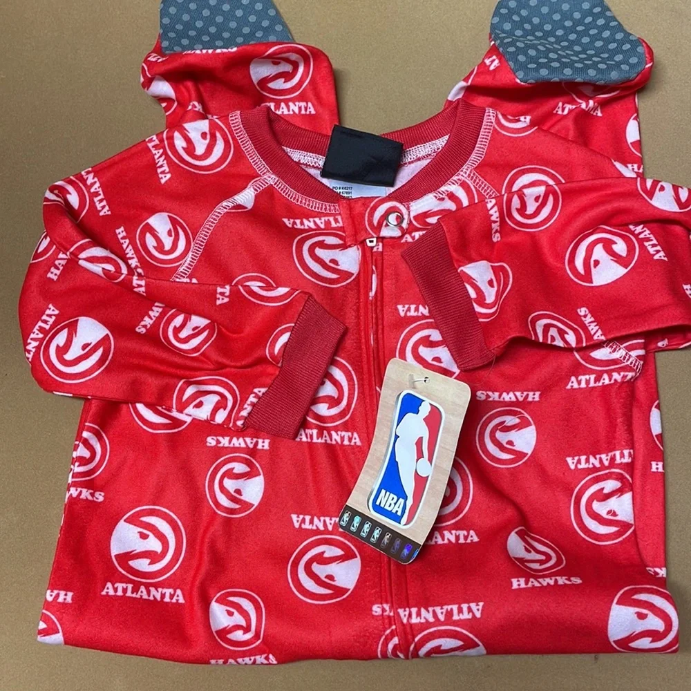 NBA Hawks Baby’s Footie Pajama’s